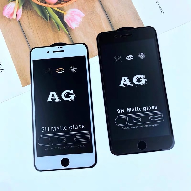 Pelindung Layar Tempered Glass Matte Anti Sidik Jari AG Untuk IPhone 14 13 12 11 Pro Max X XR XSMAX 6 7 8 Plus SE2 SE3