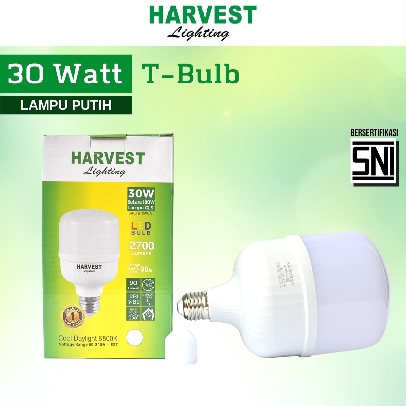 30W HARVEST LIGHTING Lampu Kapsul LED T-Bulb 30 watt Lampu Hemat Energi Original Bersertifikat SNI dan Bergaransi