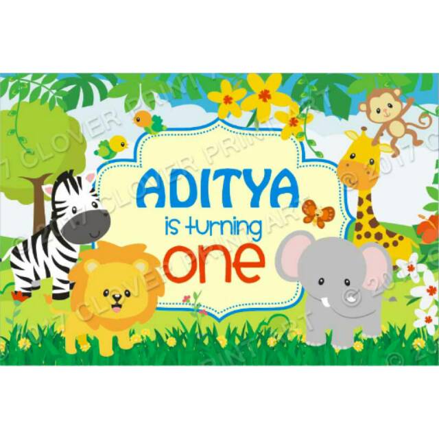  Backdrop  Banner  Background  Ulang  Tahun  Anak  Animal 