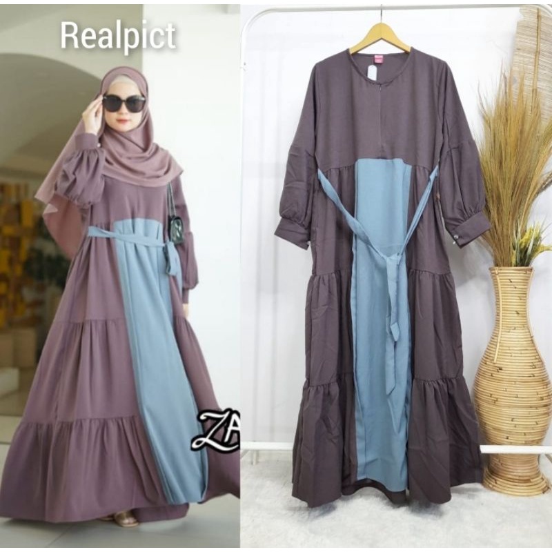 ZAHIN ORI ALLIYA DRESS // Gamis Itycrepe // Gamis itycrep // Gamis muslimah