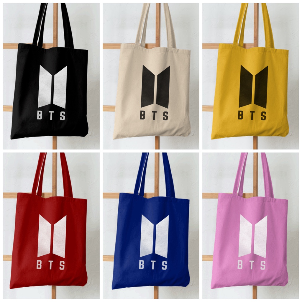 1.1 PROMO TOTE RESLETING TOTEBAG KPOP / TOTE BAG KPOP / KOREA / GOT7 / SEVENTEEN/ IKON/ ANIMAL PRINTING / TOTE UKURAN BESAR RESLETING KANVAS WARNA HITAM MARUN NAVY KREM