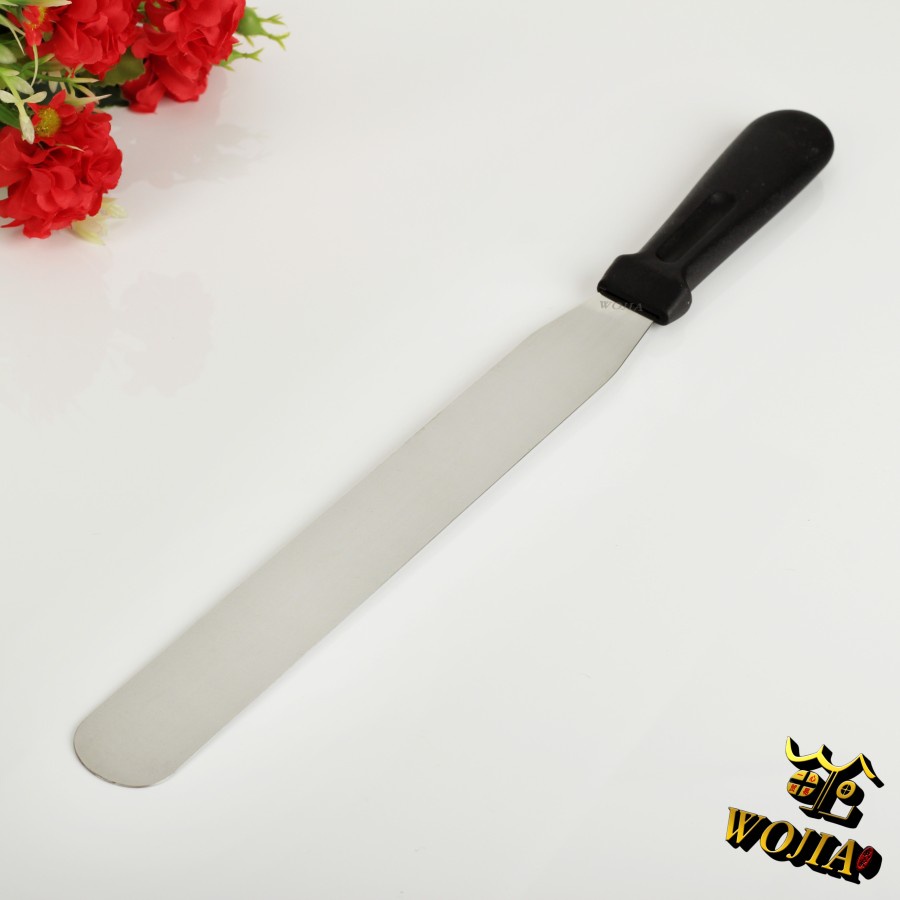 Spatula Kue Lurus Stainless Alat Pisau Poles Kue Cake Baking 10 Inch 25 Cm