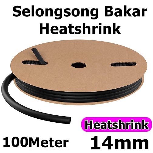 1ROLL = 100M Selongsong Bakar Kabel Heatshrink Tube Pelapis Kabel Selang Ciut Pelindung Heat Shrink Tube Bakar Heat Panas per 1 Rol