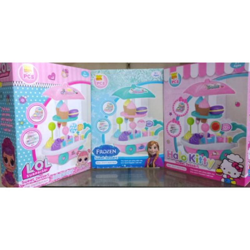 Mainan Dorongan Eskrim Trolly Eskrim Troli Eskrim Karakter Trolley Eskrim Murah