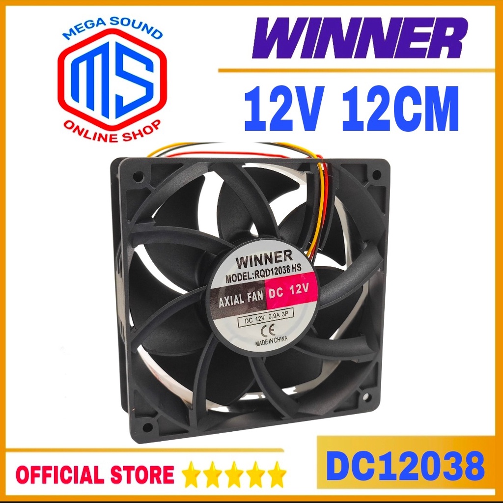 Fan DC 12V 12CM HIGH SPEED WINNER COOLING FAN(3pin konector)