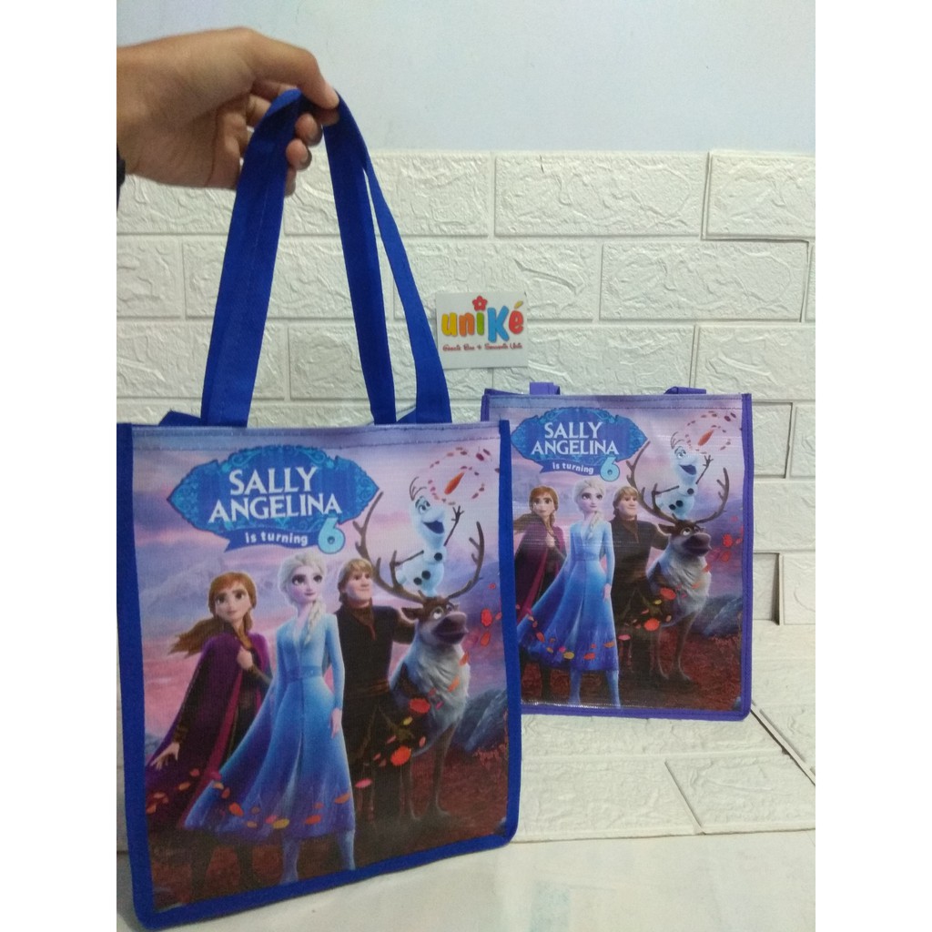 Tas Spunbond FP MIKA Custom Request Cetak NAMA dan Foto Goodie Bag Sovenir Ulang Tahun Anak Bingkisan Parcel Ultah-5