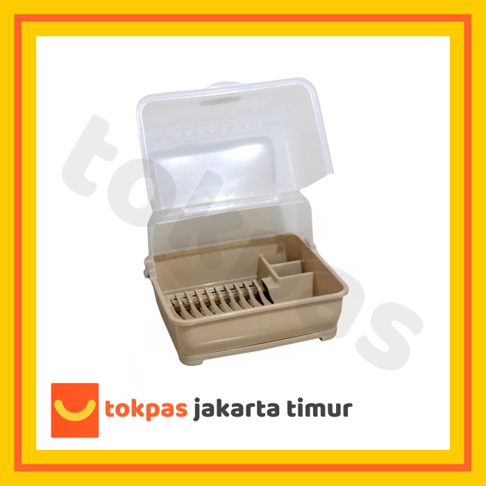 Rak Piring + Tutup Orlona Hawaii 4950 Plastik - Cream