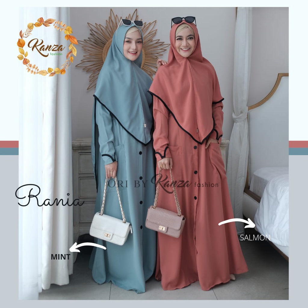 RANIA GAMIS SYARI MUSLIM original produk by kanza fashion