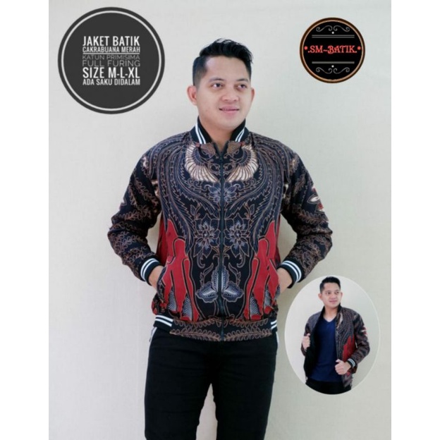 Jaket Batik Pria/Wanita Jaket Bomber