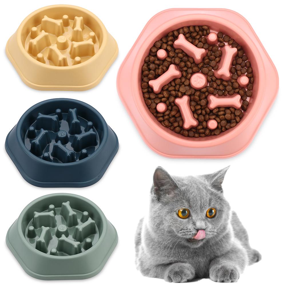 Solighter Pet Slow Feeder Berbentuk Tulang Mencegah Obesitas Rakus Anti Tersedak Rotary Puppy Dishes