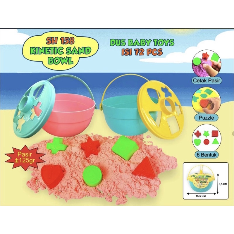 Mainan Edukasi Anak Puzzle Pasir Kinetik Mangkok/ Kinetic sand