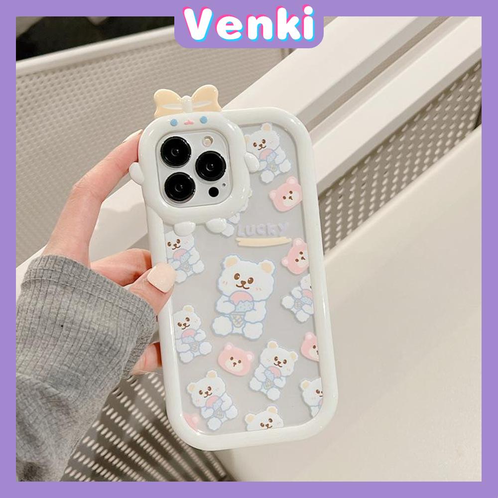 iPhone Case Silicone Soft Case Clear Case Airbag Shockproof Protection Camera Shiny Feel Bear Cute Cartoon Compatible For iPhone 11 Pro Max 13 Pro Max 12 Pro Max 7Plus xr XS Max