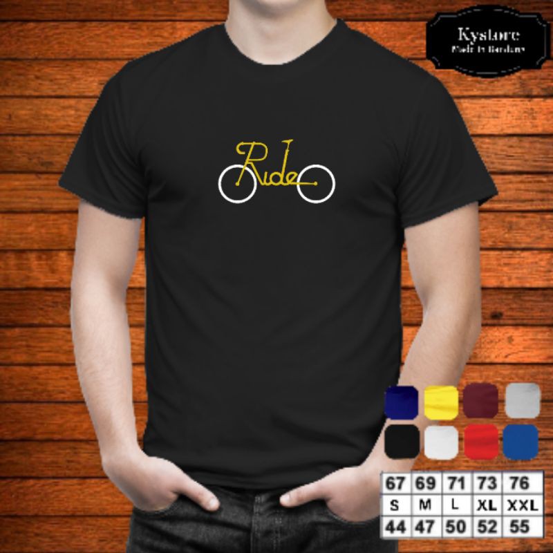 kaos pria lengan pendek ride