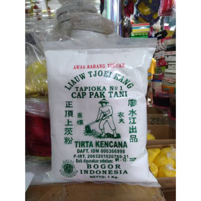 

Tepung Tapioka Pak Tani / Tapioka / Liauw Tjoei Kang 1kg
