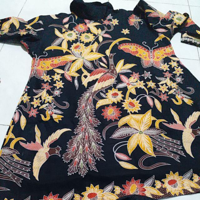 Tunik Batik Super Jumbo Shafira  Ld 136 Cm