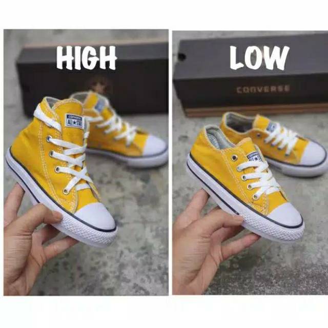 (TERBARU) SEPATU CONVERSE ANAK &amp; DEWASA WARNA KUNING