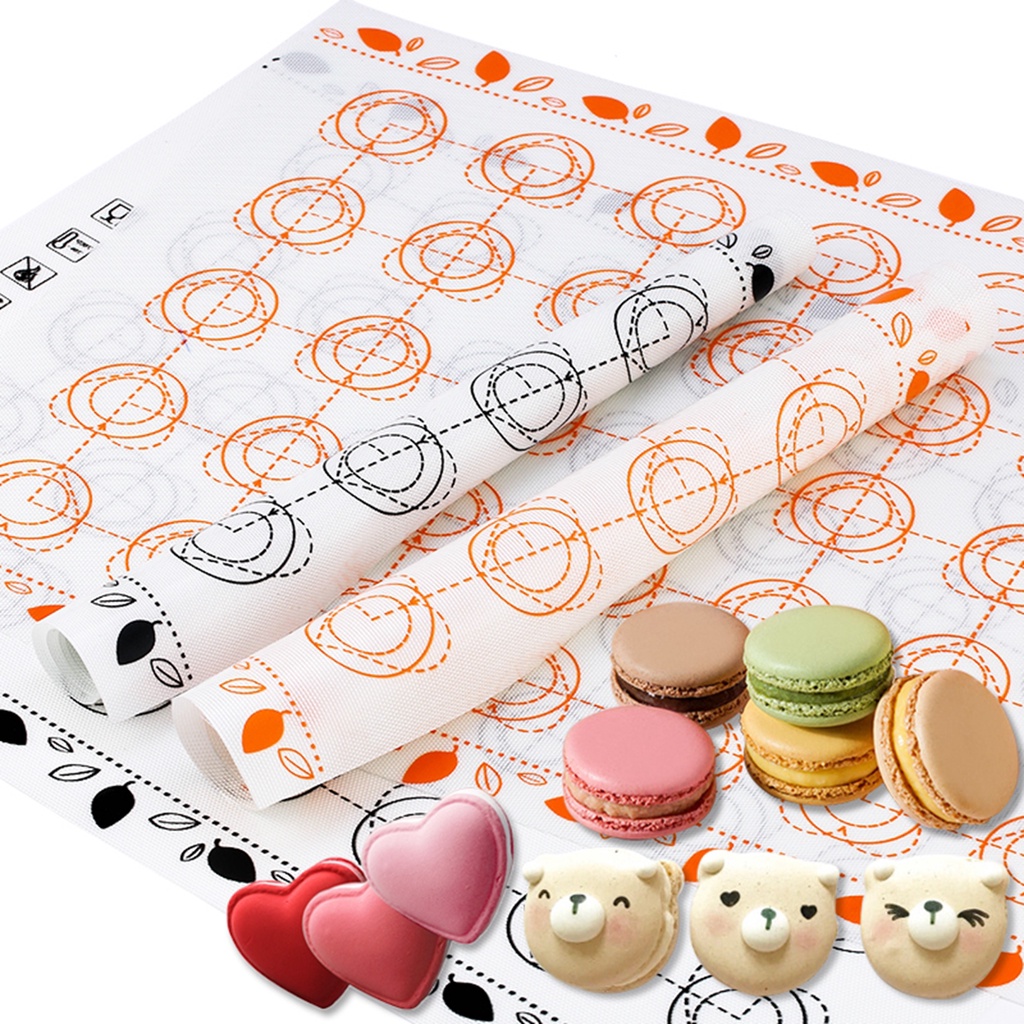 REBUY Non Stick Rolling Dough Pad Cookies Cake Tools Macaron Baking Mat Heat-resistant Fondant Kitchen Oven Silicone Home Pastry Sheet