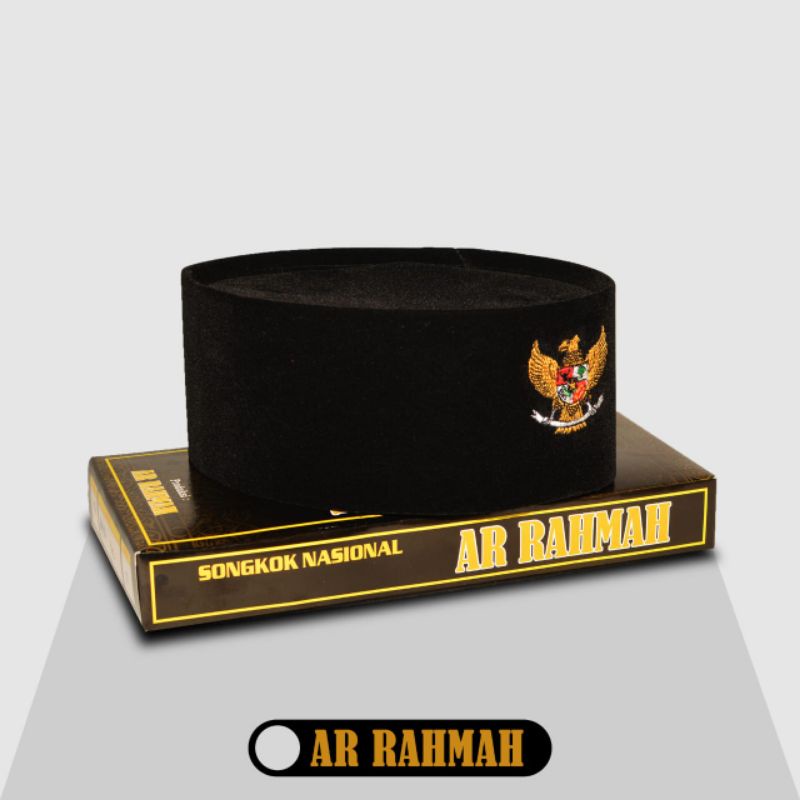 Peci Hitam Bordir Garuda Peci Songkok Kopiyah Garuda