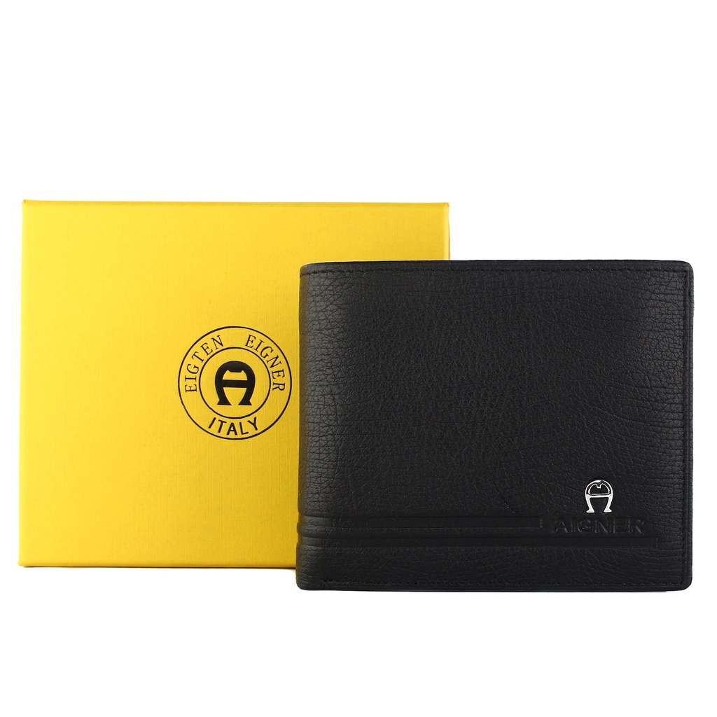 TOKOKOE - Dompet Pria model Tidur bahan Kulit Premium Dompet Lipat - AIG 1302-12 Black