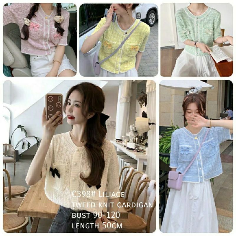 Cardi Korea Liliace Tweed knit/Cardigan