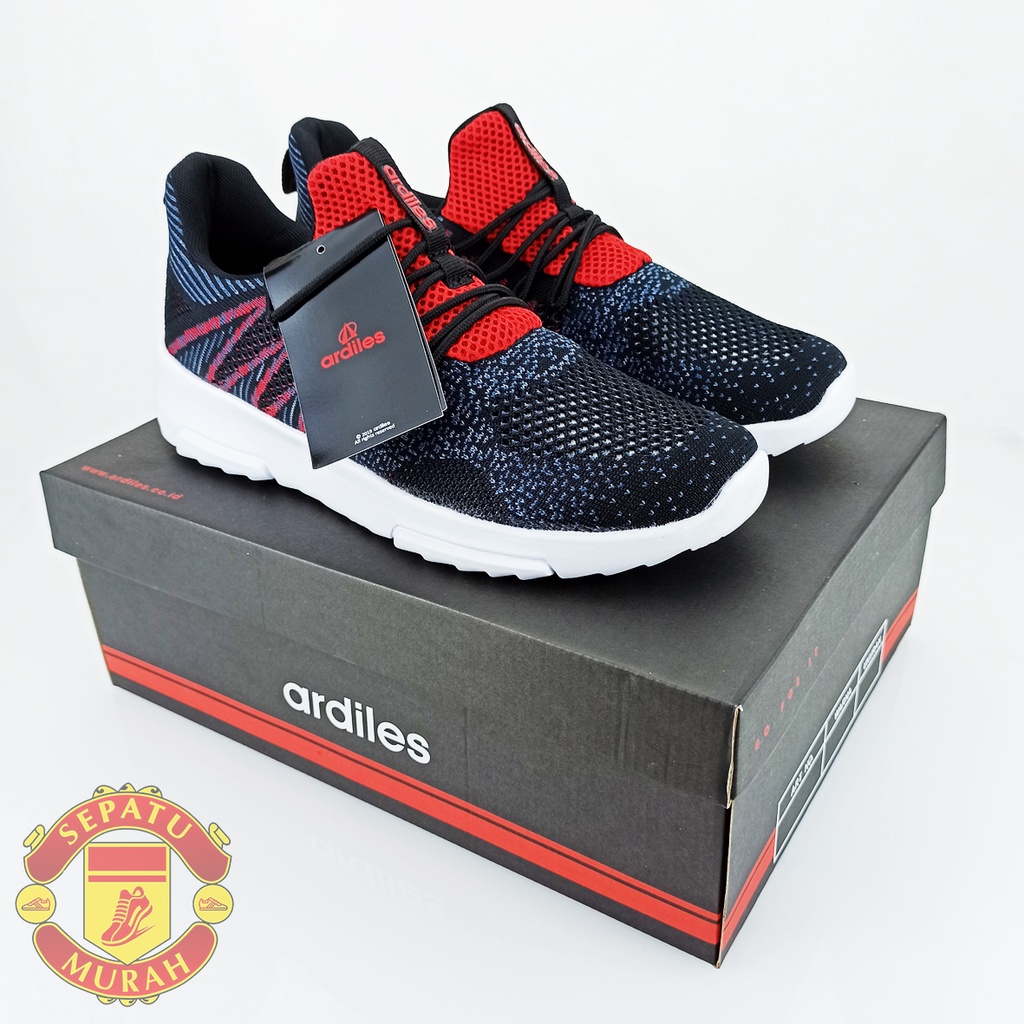 Ardiles Men Carnegie Sepatu Sneakers - Hitam/Merah