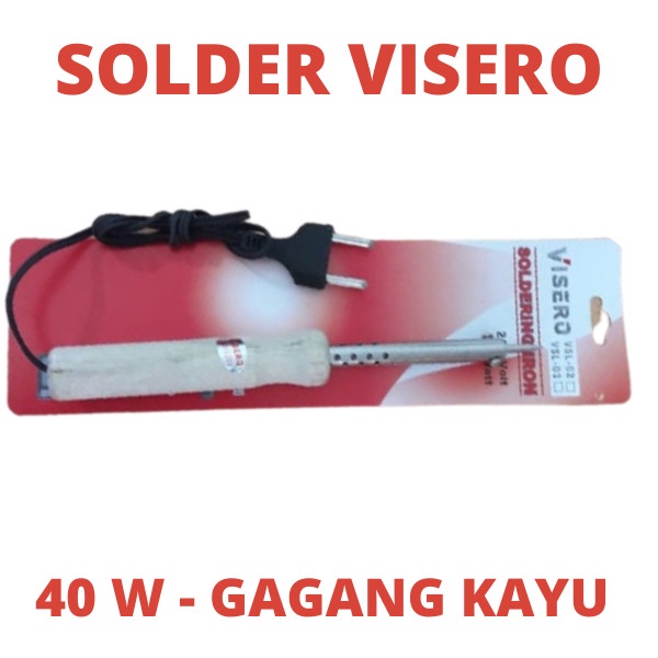 SOLDER GAGANG KAYU VISERO 40W 60W MURAH BERKUALITAS TEKIRO DEKKO GOOT