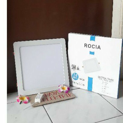 Rocia Lampu Panel LED Downlight 24W Kotak / Square Cahaya Putih SNI - Lampu Plafon LED