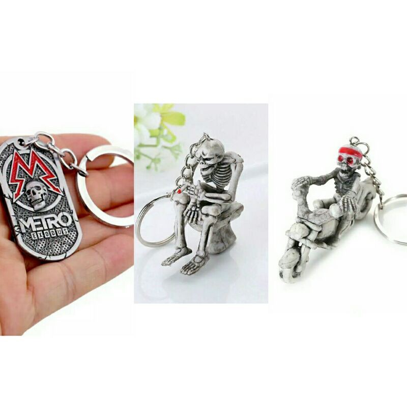 Key chain Gantungan Kunci skull tengkorak