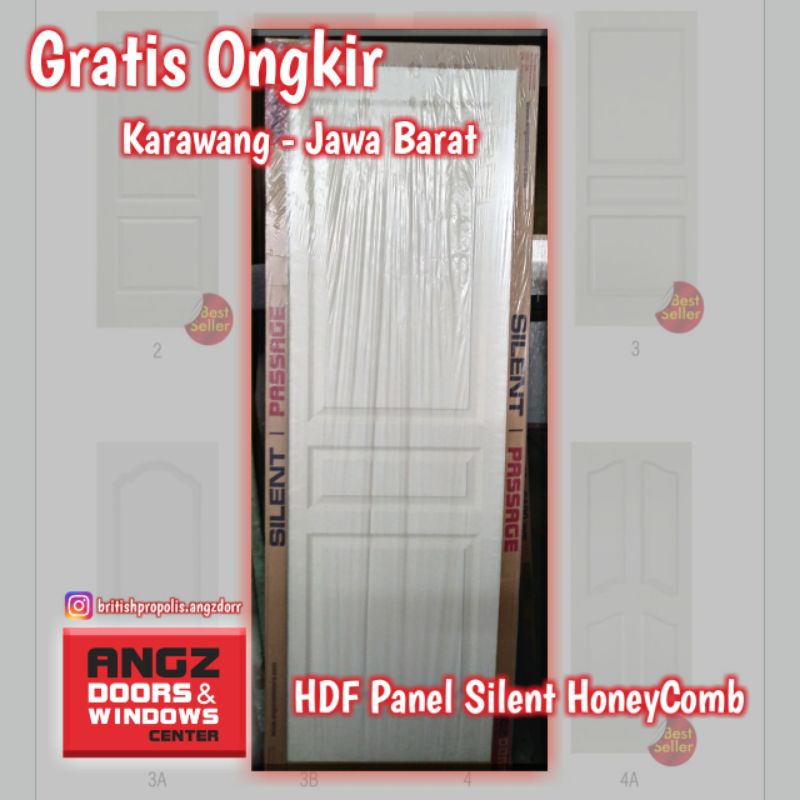 Tujuan Karawang-Jawa Barat Pintu Angzdoor HDF Panel Silent HoneyComb Series
