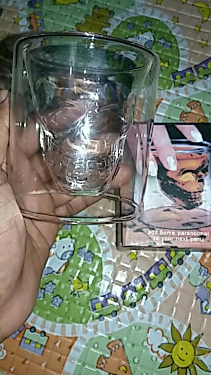 Doomed Gelas Wine Double Glass Crystal Beer Mug 150ml - Sg-02 - Transparent<br />