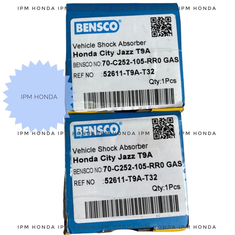 52611 T9A Bensco Shock Breaker Absorber Belakang Honda Jazz GK5 City GM6 2014 2015 2016 2017 2018 2019