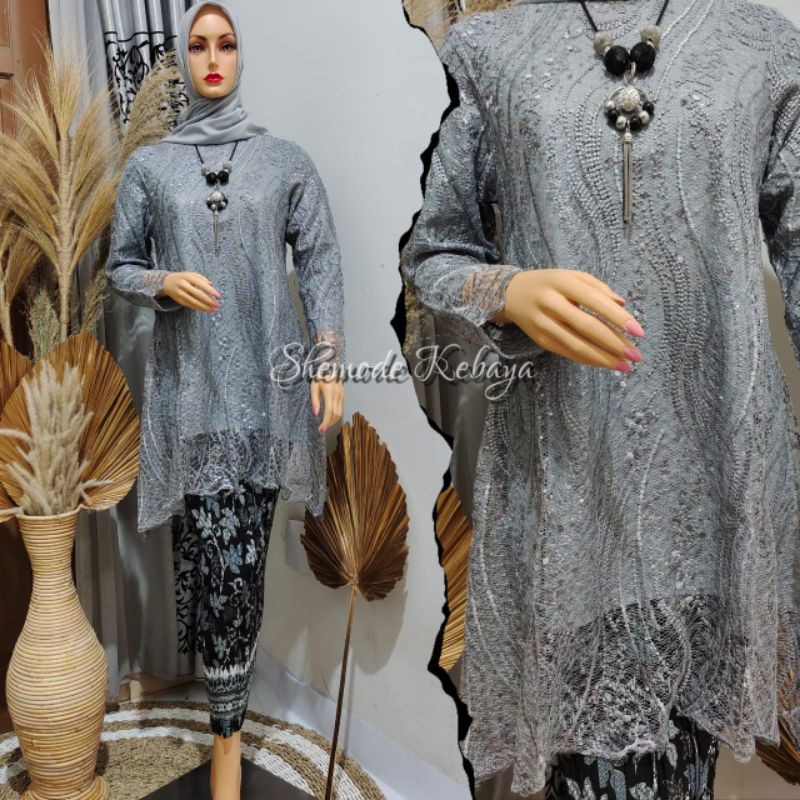 Realpict tunik tille/Bayar ditempat(cod)/kebaya pesta