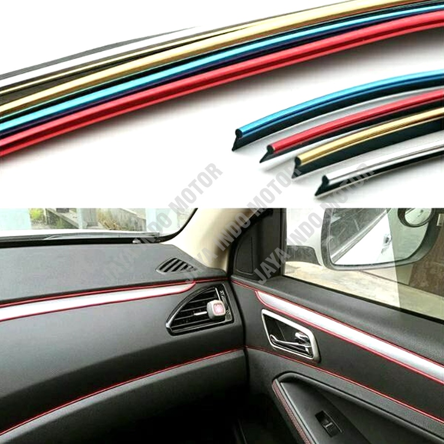 List Dashboard Trim Mobil Interior Dekorasi Lis 5 Meter Bonus Rakel