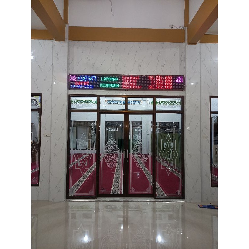 running text jadwal shalat RGB full color