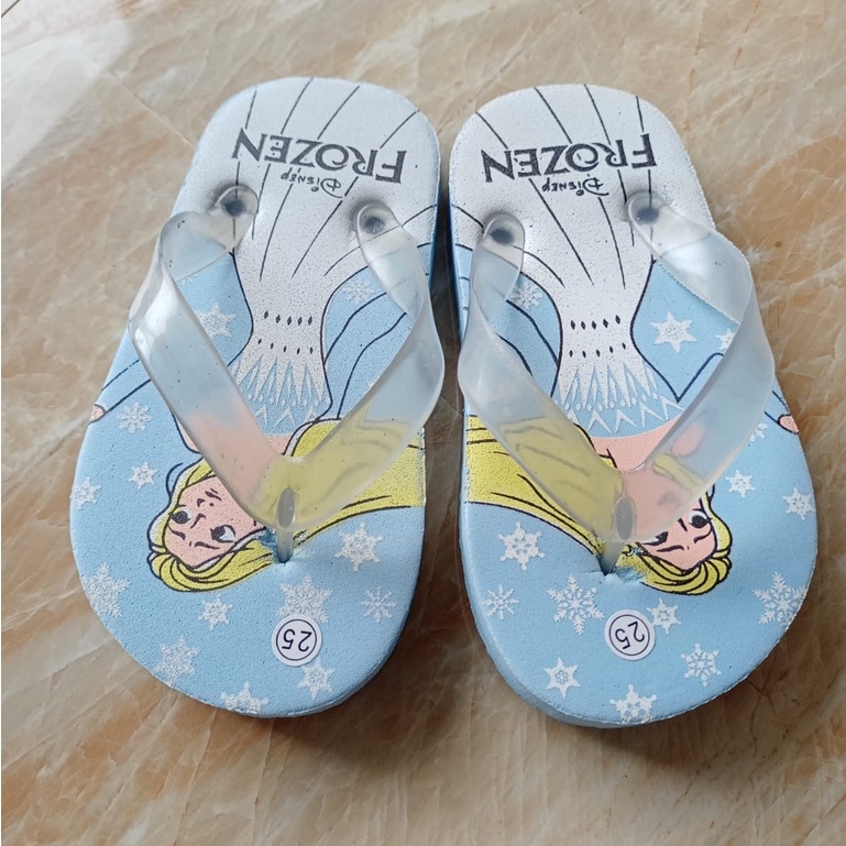 Sandal jepit anak motif frozen terbaru