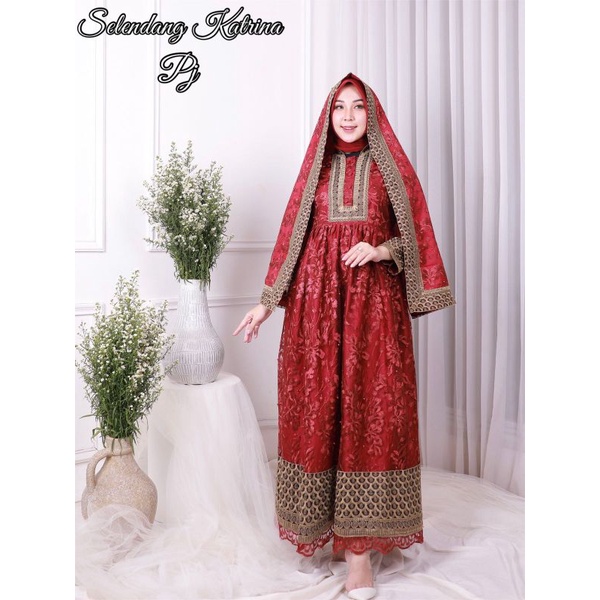 Gamis Selendang Katrina Ekslusif Original Pelangi Jaya Butik-1