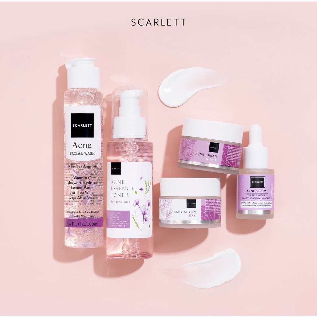 Scarlett Whitening Acne Facial Wash - sabun wajah Scarlet Whitening ORIGINAL SCARLETT Face WASH ACNE BPOM