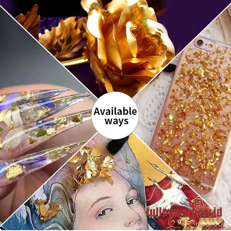 【COD】3PCS Gold Foil Flakes For Resin Imitation Gold Foil For Nails Painting Crafts