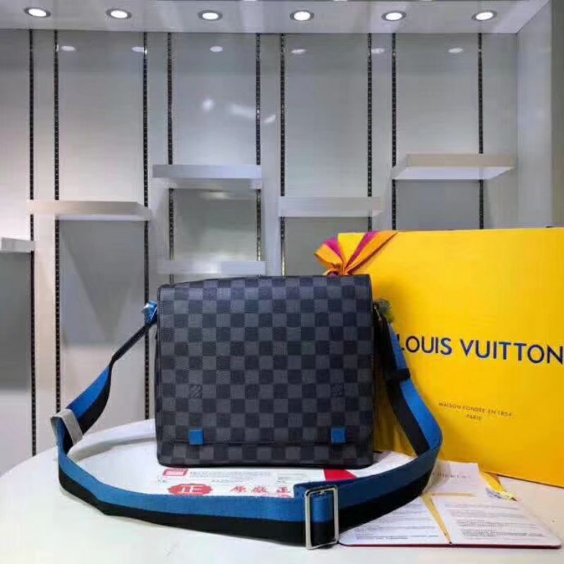 SLING BAG TAS SELEMPANG PRIA BRANDED IMPORT MIRROR LOUIS VUITTON