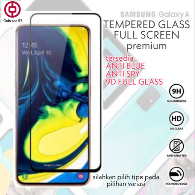 [FULL SCREEN] SAMSUNG A02s/A21s/A51/A71/A70/A80/A50/A30S/A30/A20S/A20/A10 Tempered glass 9D/10D/SPY