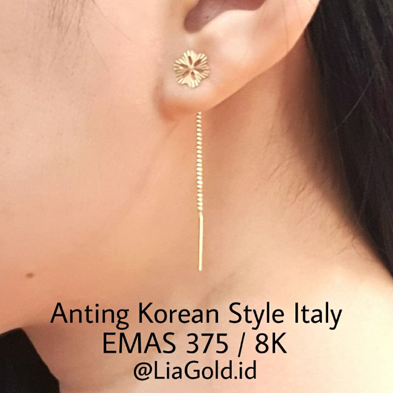 Anting Korean Style EMAS ASLI Kadar 375 / 8K