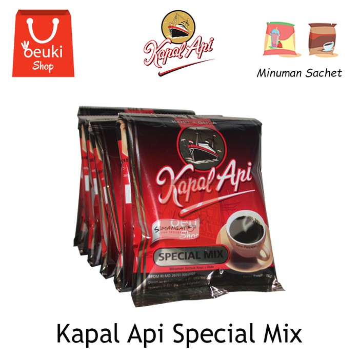 

Kapal Api Special Mix Kopi Hitam Spesial Kopi Bubuk - 10pcs x 25gr