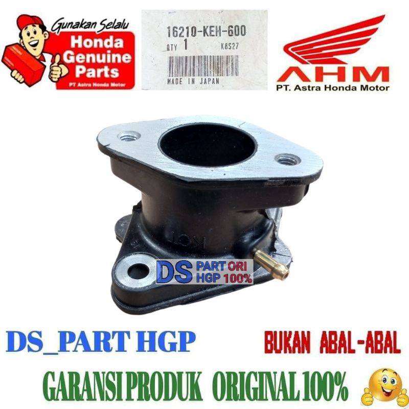 HGP 16210-KEH-600 Karet Intake Manipol Manifold Megapro Primus 2006 - 2009 Made In Japan KBM