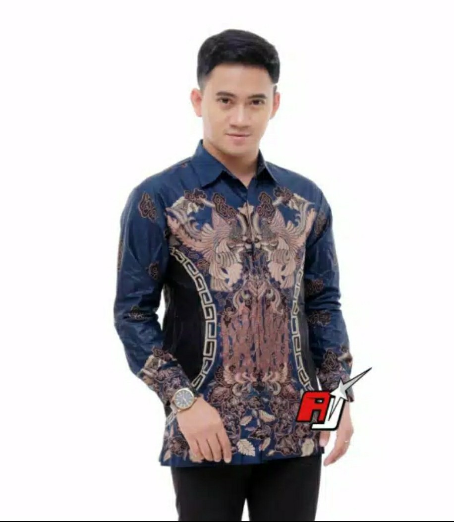 Kemeja Batik Pria Ppbtk07 Modern Lengan Panjang Casual Modis Trendy Masa Kini M L Xl Asli Pekalongan