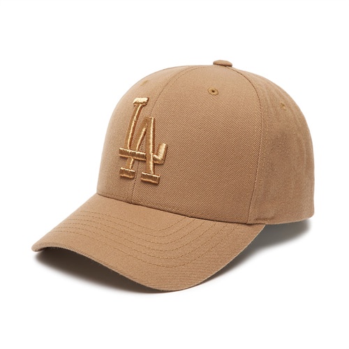 MLB LA Dodgers Logo Curve Cap Beige 100% Original