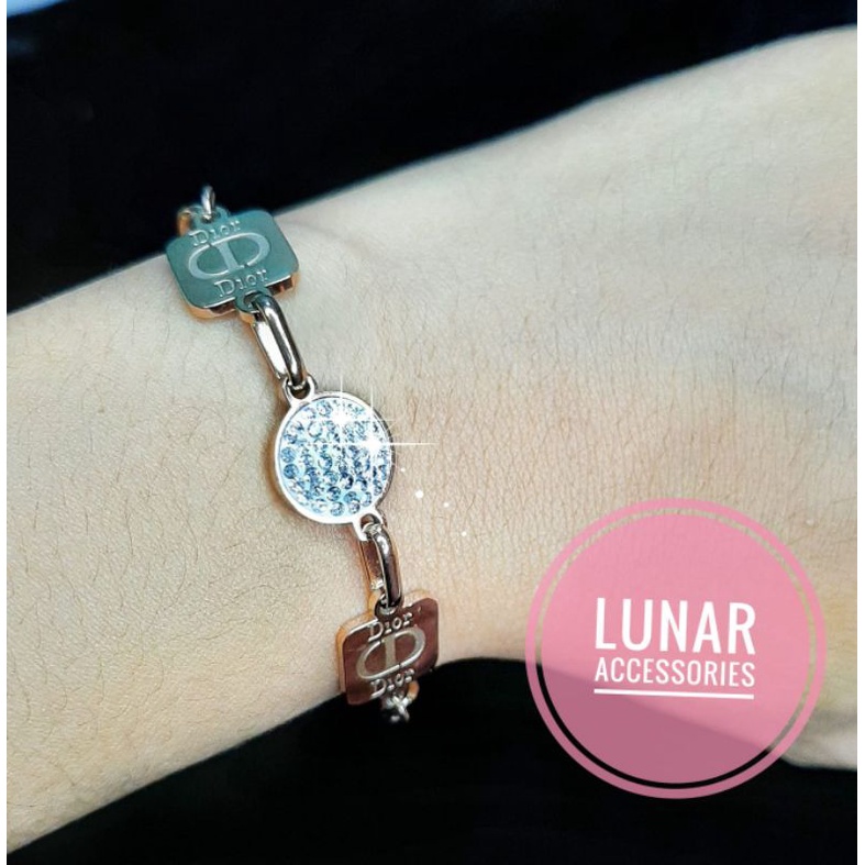 GELANG DIOR TITANIUM ANTI KARAT IMPORT