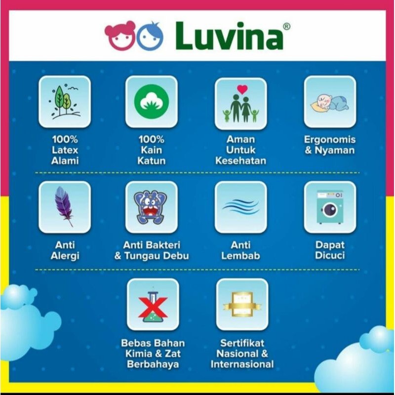 Luvina Baby Mattress 60x120x8 / Matras Latex Bayi / Kasur Latex Bayi