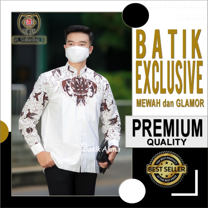 Baju Batik Pria Lengan Panjang Modern Premium Original kondangan Bagus Kombinasi Motif Kekinian Edit