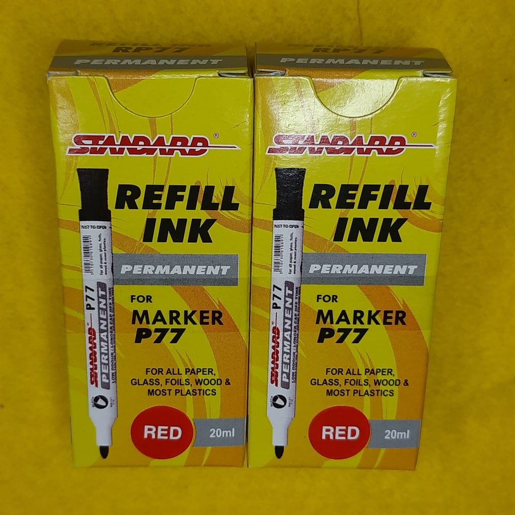 Refill Tinta Spidol Permanent Standard P77 Spidol Marker Tidak Bisa Dihapus