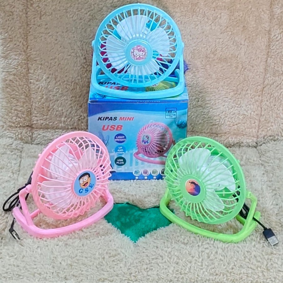 [PROMO]KIPAS ANGIN MINI/KIPAS ANGIN USB KARAKTER/USB MINI FAN/KIPAS PLASTIK